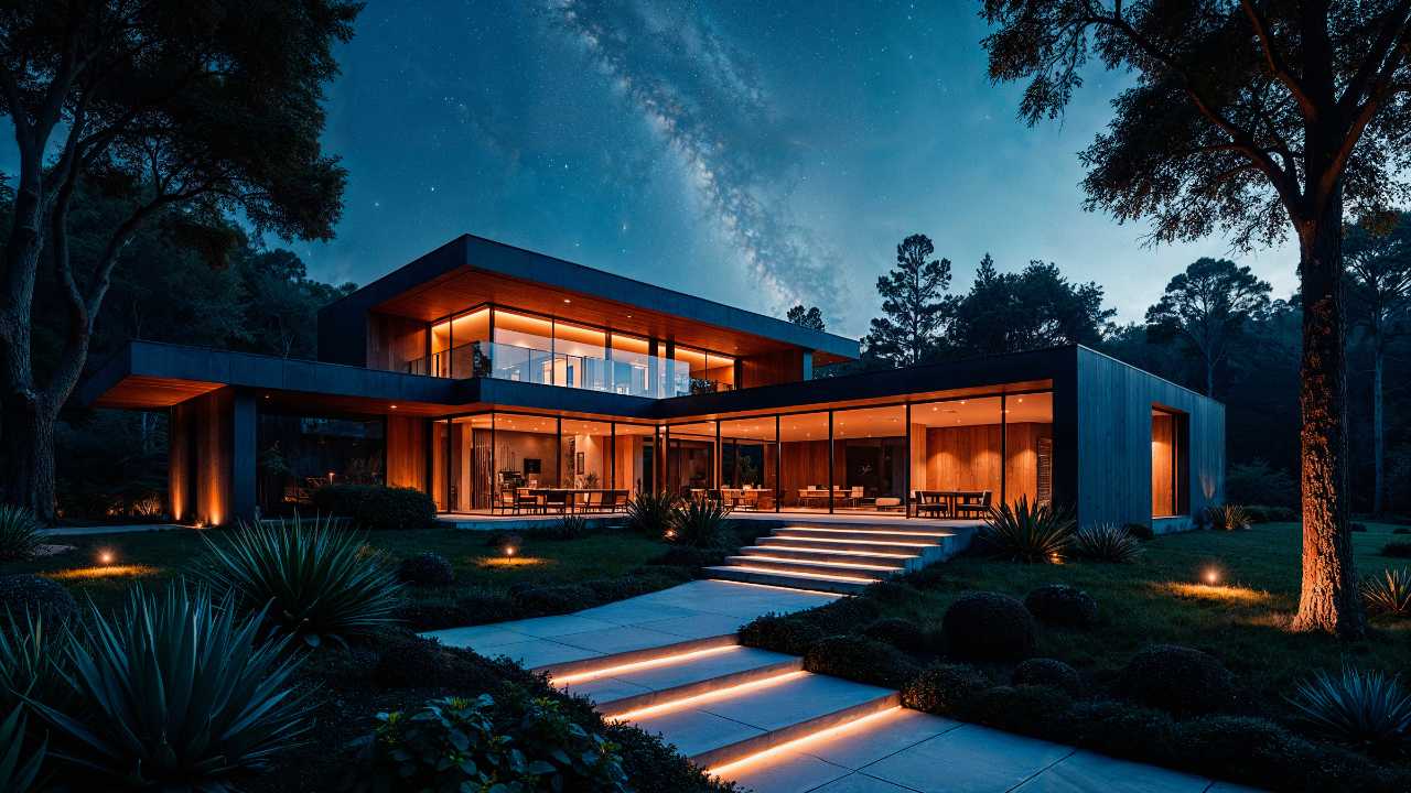 Low Voltage LED Outdoor Lighting Setup on a home