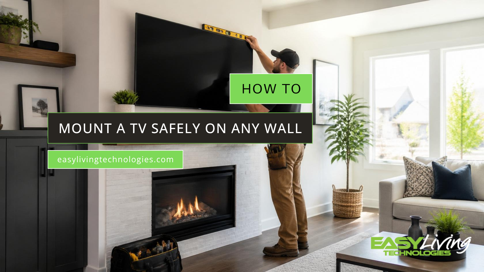 Technician Installing TV